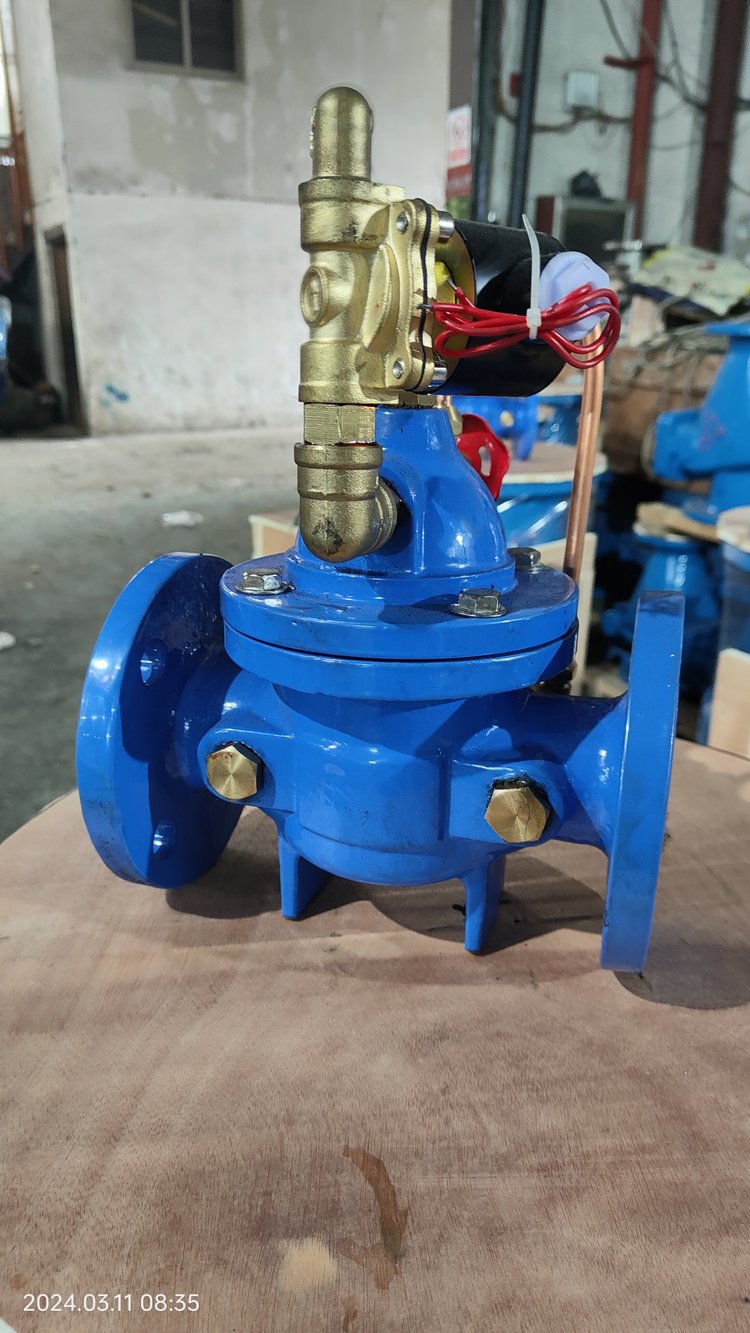 600x水力电动控制阀 铸钢 电磁式水力流量控制阀门 消防排水管道 - 爱